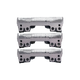 Three metal shaver cutters on a transparent background