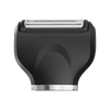 Black electric shaver head on a transparent background