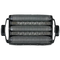 Three foil shaver heads on a transparent background