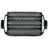 Three foil shaver heads on a transparent background