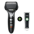 Two grooming tools, a shaver and a trimmer, with 'Transform U' branding on a white background.