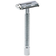 Chrome safety razor on a transparent background