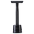 Black safety razor with textured handle on a transparent background