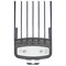 Black hair clipper comb with silver base on a transparent background