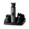 Black trimmer tool with attachments on a transparent background