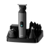 Black trimmer tool with attachments on a transparent background