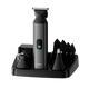 Black trimmer tool with attachments on a transparent background
