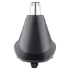 Black nose and ear hair trimmer attachment on a transparent background