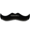 Black mustache-shaped comb with 'TRANSFORM-U' branding on a transparent background