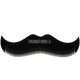 Black mustache-shaped comb with 'TRANSFORM-U' branding on a transparent background