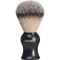 Black shaving brush with synthetic hair on a transparent background, branded 'Transform-U'.