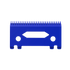 Blue hair clipper blade on a transparent background