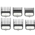 set of black guide combs on a transparent background