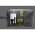 Shaving gift set in a black pouch on a transparent background