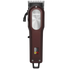 Hair clipper with brown handle and silver blade on a transparent background