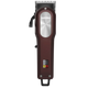 Hair clipper with brown handle and silver blade on a transparent background