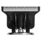 Black and silver hair trimmer head on a transparent background