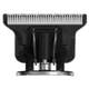 Black and silver hair trimmer head on a transparent background