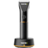 a black hair clipper on a black stand with TRANSFORM-U logo against a transparent background