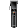 Black hair clipper with digital display on a transparent background