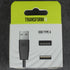 Packaging of a USB Type A cable with 'Transform U' branding on a dark background.